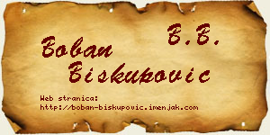 Boban Biskupović vizit kartica